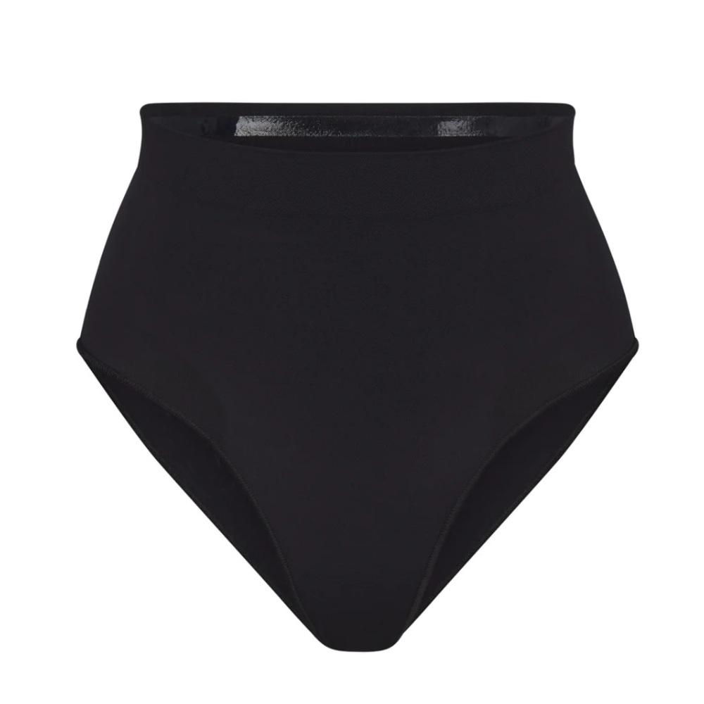 SKIMS Seamless Sculpt Mid Waist Brief in Onyx